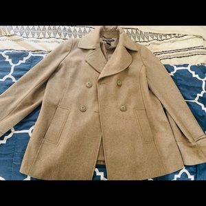 New York And Company Women’s Tan PeaCoat size 14